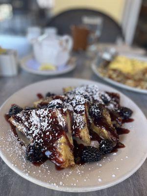 Blackberry custard French toast - DELICIOUS!!!