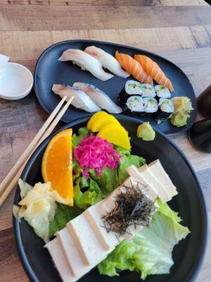 Nigiri and Tofu Salad, gluten-free