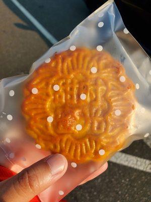 Moon cake for mid autumn! This is the durian flavor $9.