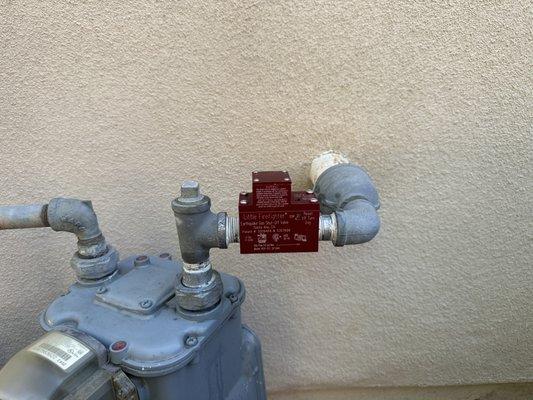 Earthquake automatic gas shutoff