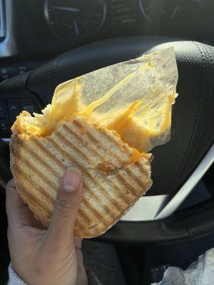 A sandwich complete with the paper that separates the cheese slices  Takes 17 minutes to do this?