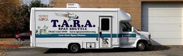 Spay shuttle that visits different locations in the Hudson Valley.