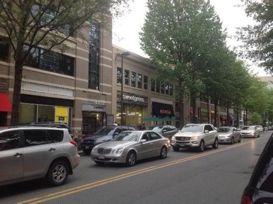 Shops and restaurants.