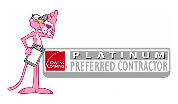 Proud to be a Platinum Preferred Contractor with Owens Corning.