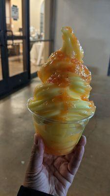 Pineapple Whips. Paradise Peach ($9) peach, pineapple, strawberry, mango