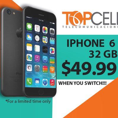 Switch wit us and get this brand new Iphone 6.