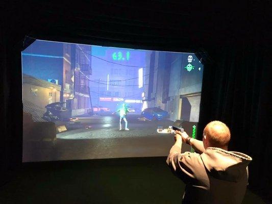 Shooting Zombies on the HD Sport Simulators.