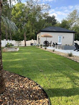 Sod and Landscape Rock Installation