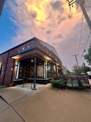 Nashville's best view of our cotton candy colored sky from our outdoor dining patio.