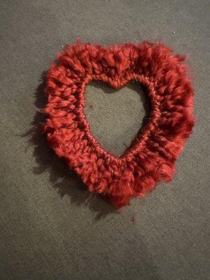 Macrame heart I made with yarn from the clearance rack