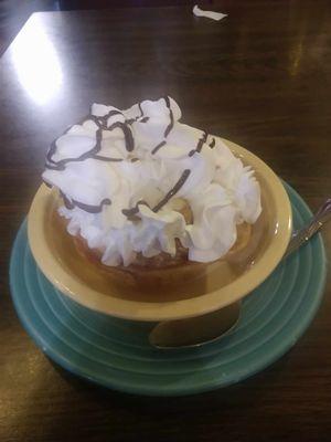 the So called Fried Ice Cram. It is just Ice cream with a tortilla bowl and whipped cream