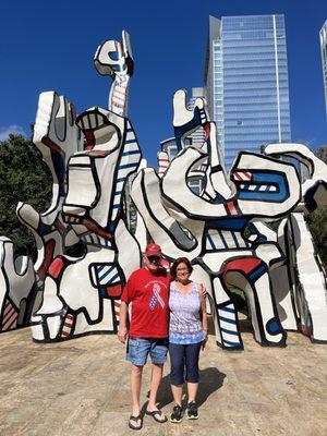 Sculpture in Discovery Green