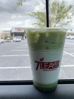 Tried Japanese matcha soy. (3/4/22) #7Leaves #JapaneseMatchaSoy #7LeavesCafe #7LeavesCafeDowney #DowneyCA #YelpLA #jenniinsocal