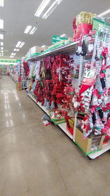 Lots of Christmas decorations