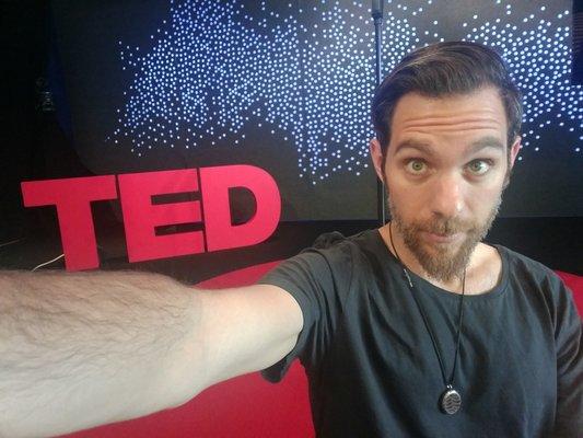 Jonathan takes a selfie after teaching at the TED Conferences Headquarters