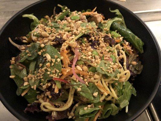 Salad bowl with noodles