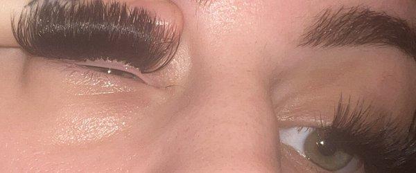 *missing eyelashes *extensions glued to my literal eyeball *Stephanie told me it was my fault the lashes "fell out"