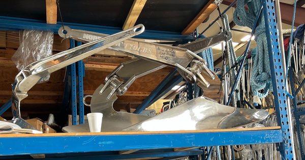 Stainless 250lb, 170lb hinged plow anchor a steal at $4500 retail is $ 11K