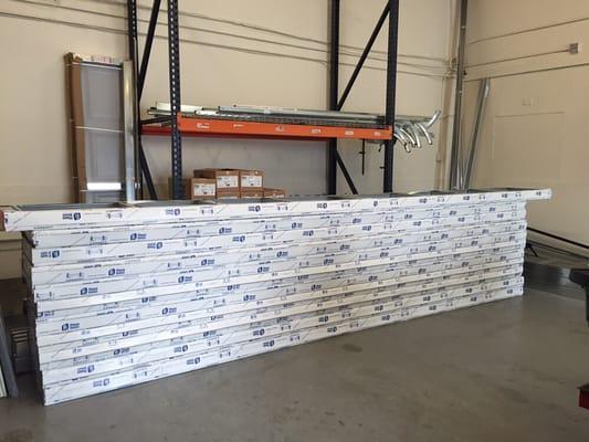 Garage door stock.