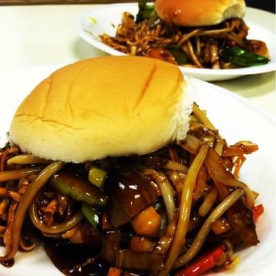 Chow mein sandwich....super tastey!!