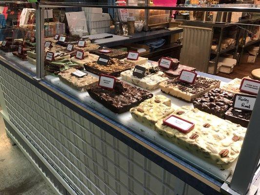 Wide assortment of fudge