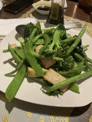 Three Greens Sauteed with Garlic Sauce