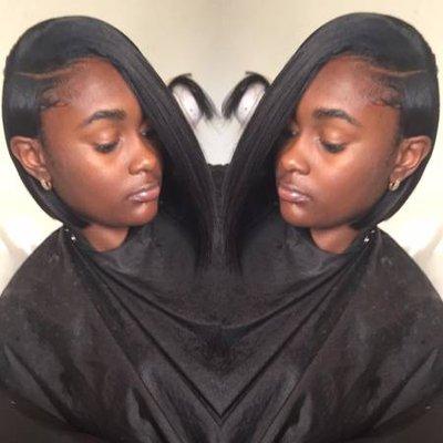 A symmetrical bob sew in