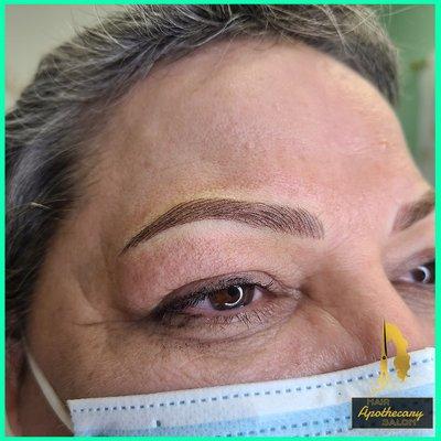 Combination brow, semi permanent makeup.