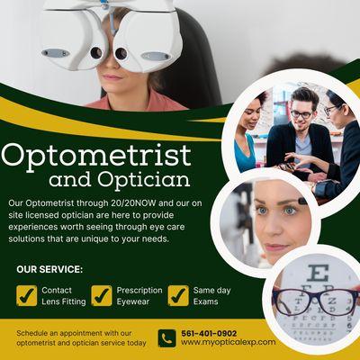 Optometrists and optician without the wait.