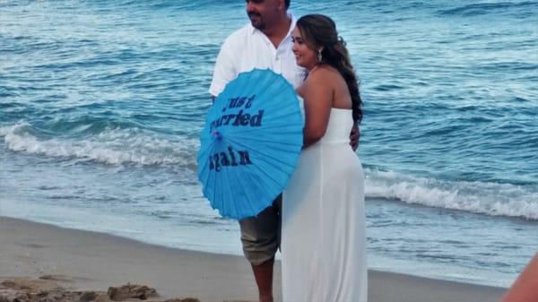 Renewal of vows, Ft Lauderdale Beach. With Rev. Jesus Penaranda and Mermaid Beach Weddings;