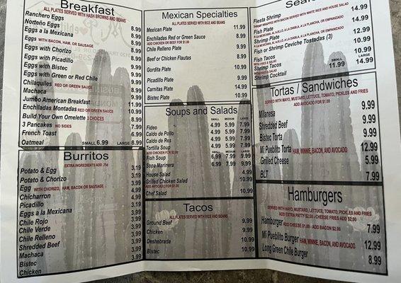 Menu 1/8/22