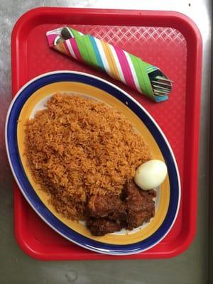 Delicious Jollof rice( popularly known as red rice)