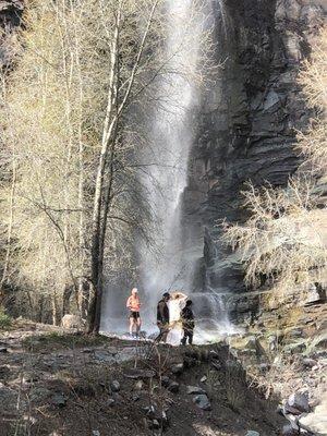 Walked up to the waterfall in Cascade. In Ouray