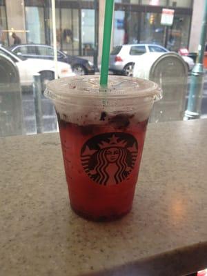 Very berry hibiscus and people watching