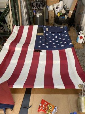 American flag headiner replacement.