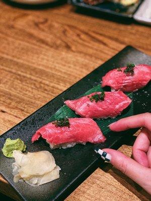 Bluefin Tuna Toro with Truffle Nigiri