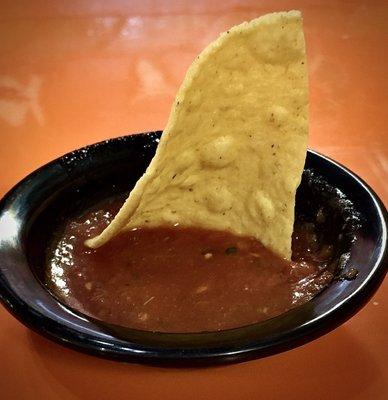 Sailing chip on a salsa sea.