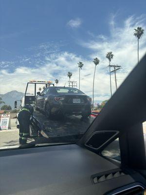 Towing Scion just 4 days after purchase