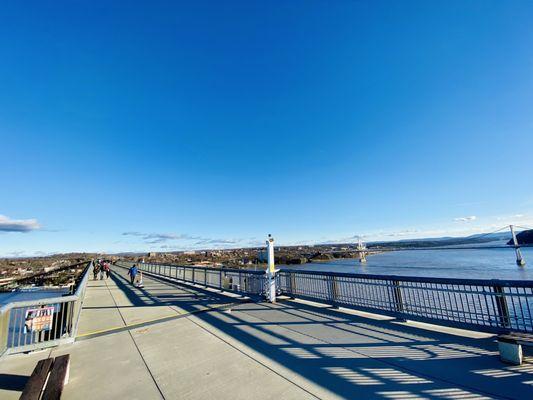 Looking east on the bridge towards Poughkeepsie