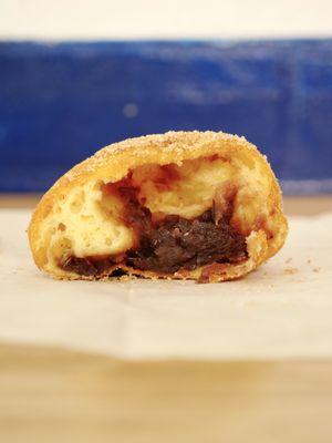 Sweet red bean paste donut