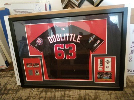 Beautiful collage of Doolittle's jersey and related items