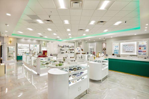 Visual Eyes Mizner Park expanded showroom.