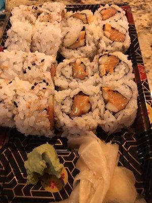 Spicy salmon and tuna!