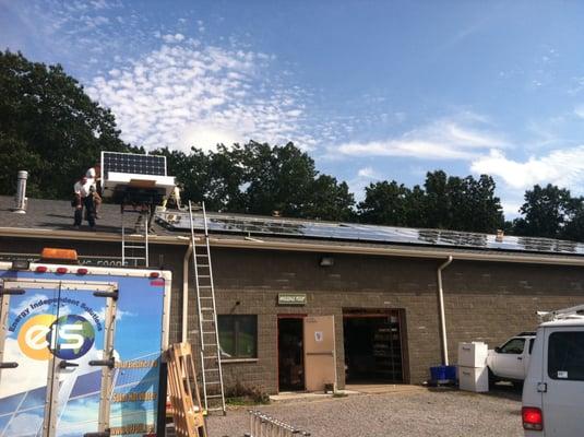 The solar array at our food warehouse