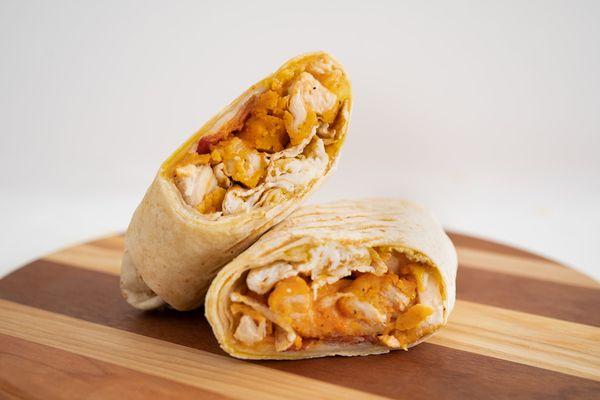 Buffalo Chicken breakfast wrap