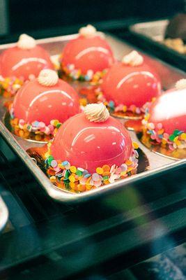 Bright & Vibrant, our Funfetti Mousse cakes are sure to rock the day away.