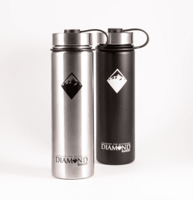 Black & Silver 21oz Insulated Bottle