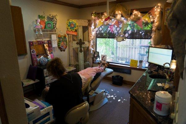 Our hygienists decorate their rooms to put you at ease!