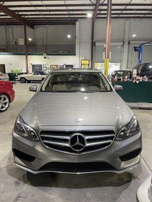 Mercedes Benz in for a service