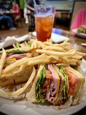 Traditional Club Sandwich with the freshest ingredients! Delicious!